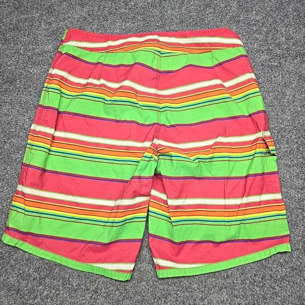 Polo Ralph Lauren Board Shorts Mens 36 Swimming Swim Athletic Surfing Striped